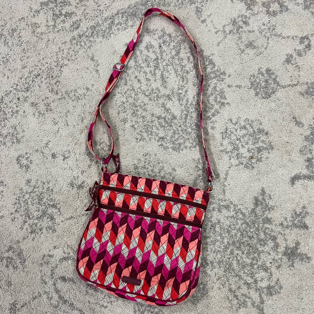 Very Bradley Triple Zip Crossbody Bag